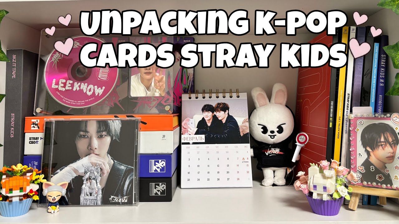 ep.19 распаковка карт STRAY KIDS 🫶 | Lee Know & I.N 🐰🦊