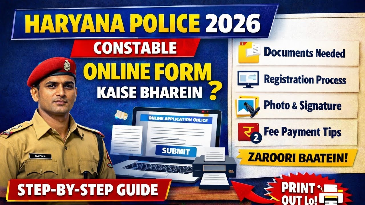 Haryana Police Recruitment 2026: Step-by-Step Form Fill-up Guide