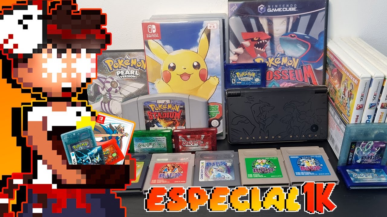 MINHA COLEÇÃO DE JOGOS POKÉMON - (ESPECIAL DE 1000 INSCRITOS)
