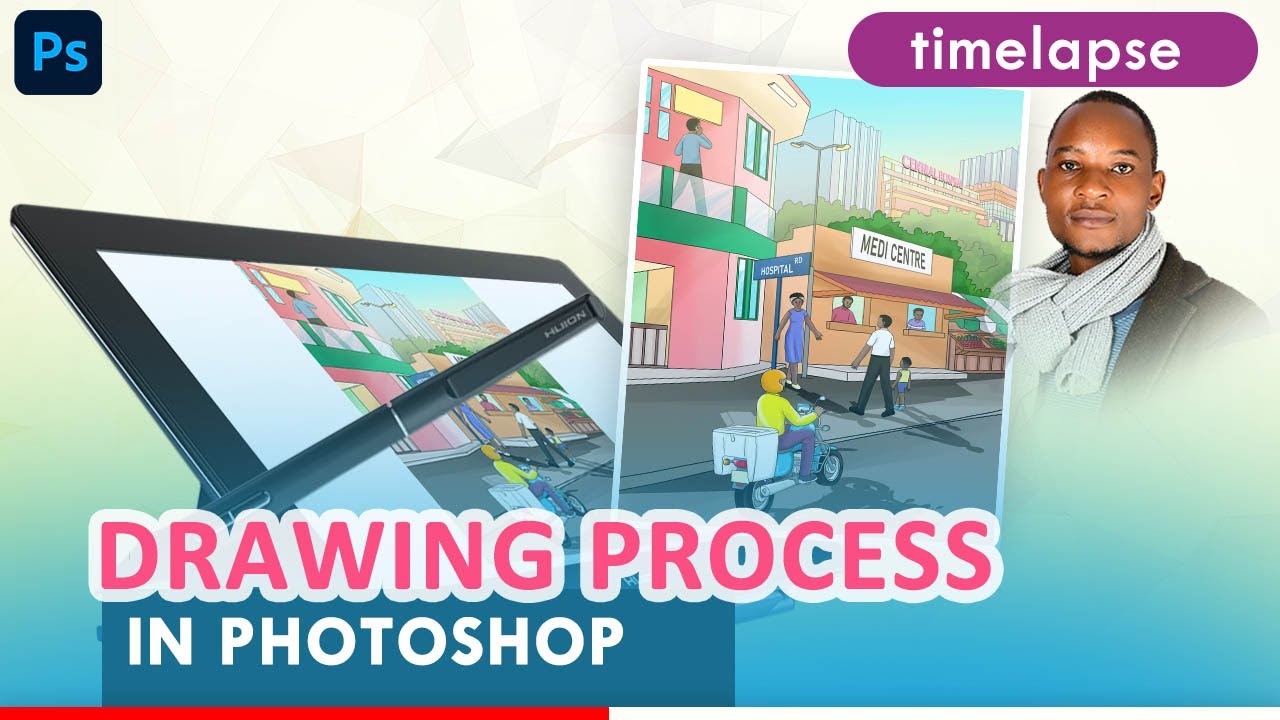 DRAWING PROCESS IN PHOTOSHOP | Timelapse |