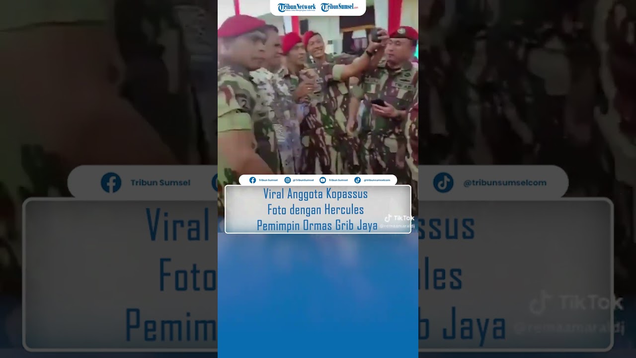 Viral Anggota Kopassus Foto dengan Hercules Pemimpin Ormas Grib Jaya