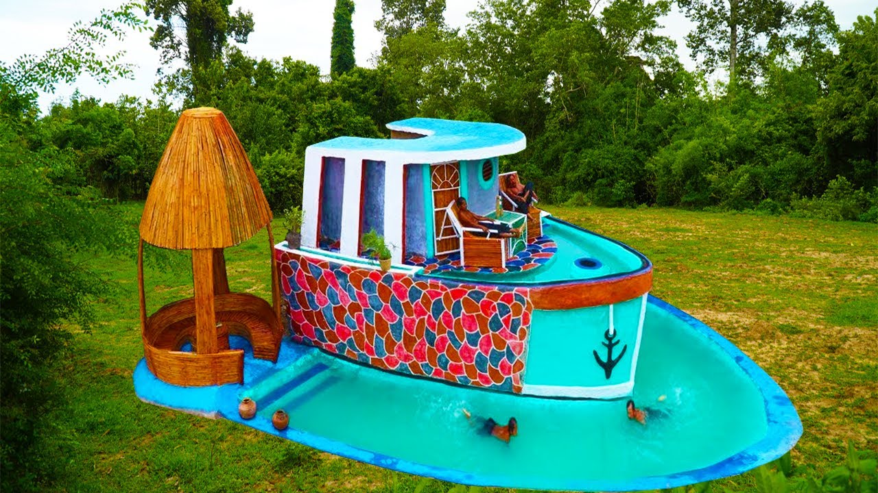 Building A Dream Ship Resort, Heated Pool, Swimming Pool, and Bamboo Hut