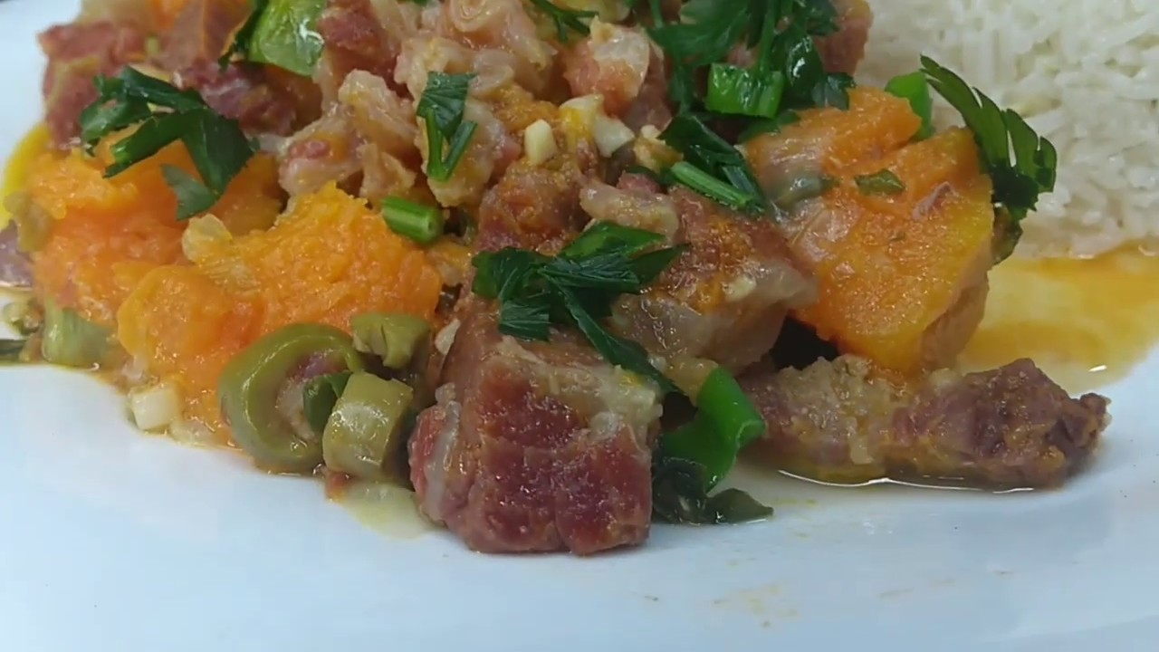 Como fazer carne seca com abóbora