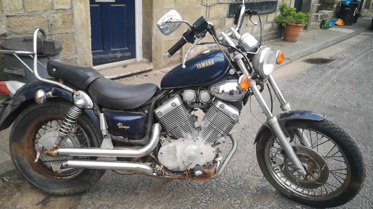 Virago 535 restoration bike 2, initial look at what 13 years of not running the bike has done