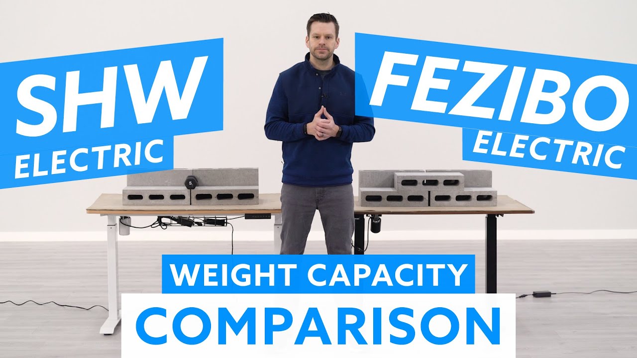 SHW Electric vs. Fezibo Electric Standing Desk Weight Capacity Comparison
