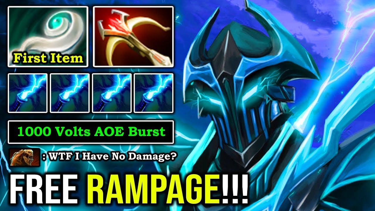 FREE ABSORB DAMAGE First Item Eul 8K Pro Razor Solo Mid RAMPAGE 1000 Volts AOE Burst 7.24 DotA 2