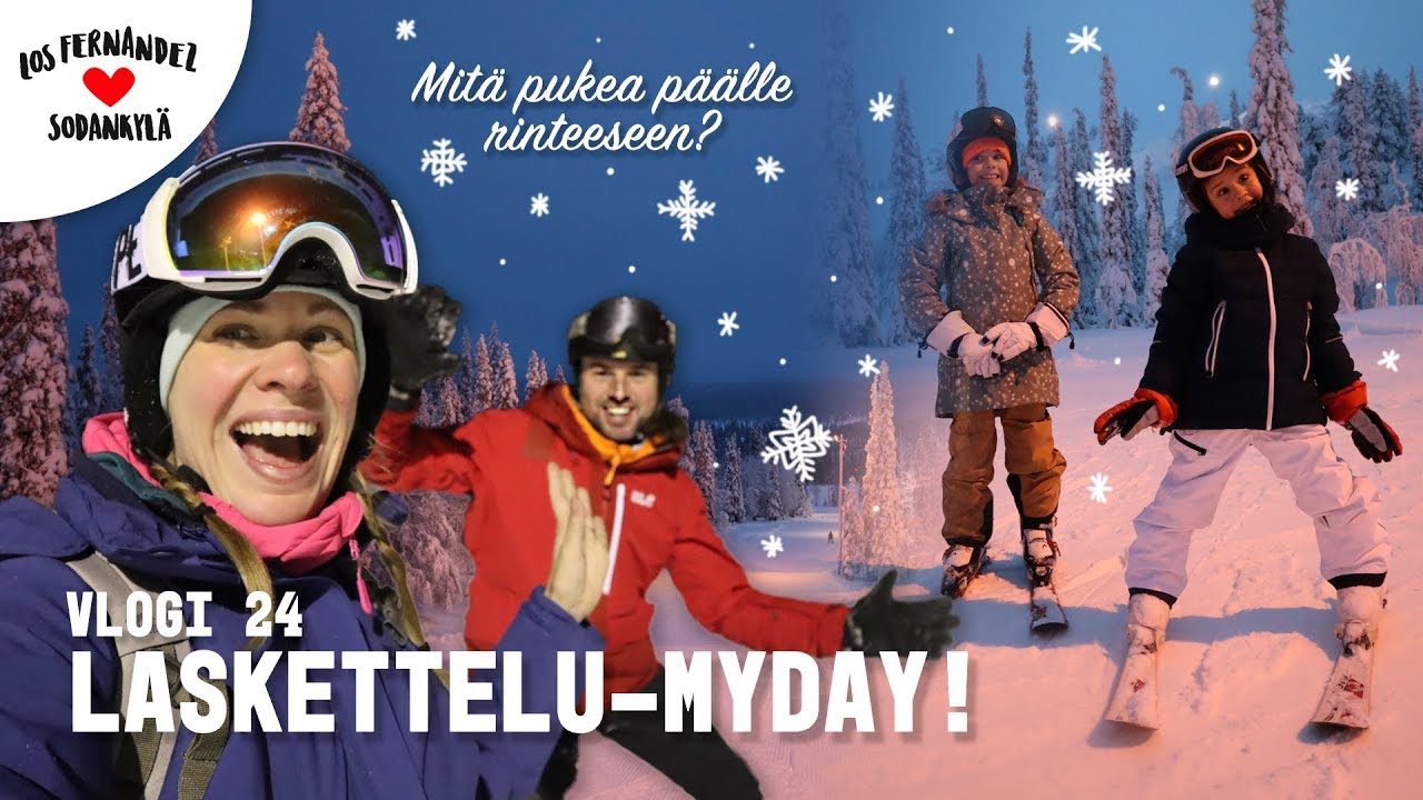 LASKETTELEMASSA MY DAY! #vaihtovuosisodankylässä vlogi 24 / Skiing in Lapland (English subtitles)
