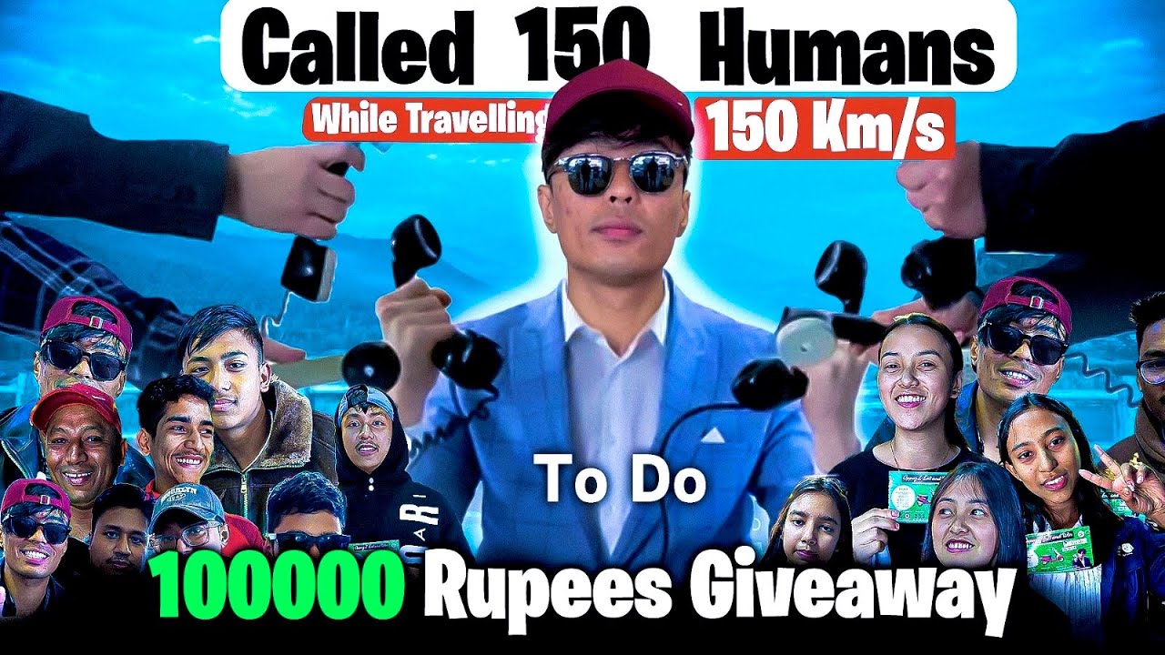 I called 150 Human while travelling 150 kms ❤️🔥|| (100000 Giveaway Ep 2)