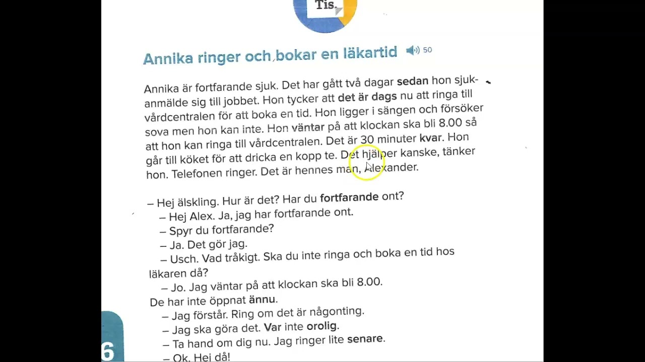 Annika ringer och bokar en tid