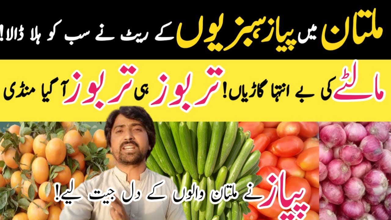 Multan sabzi mandi and fruit market rates today ||@kharramunda 