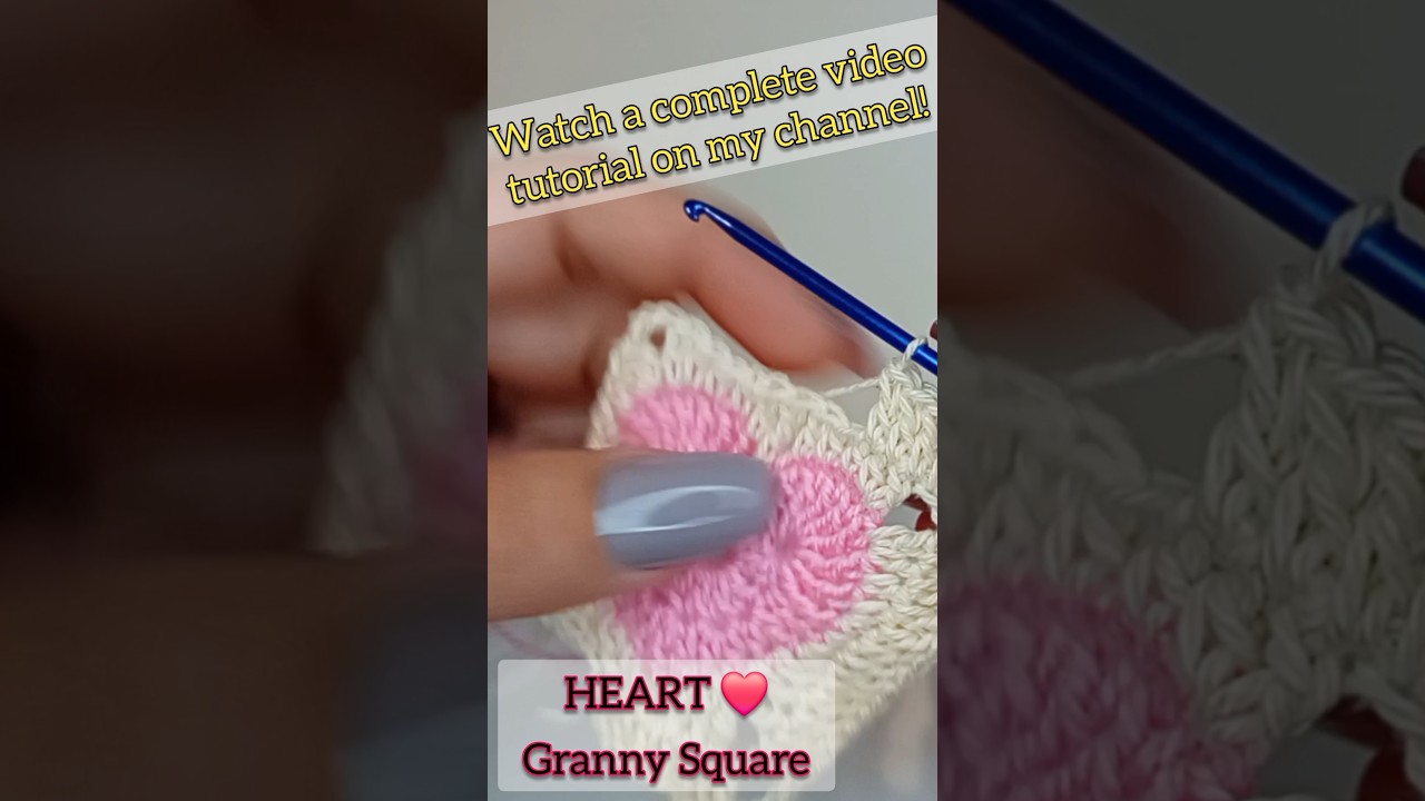 How to Crochet a Heart Granny Square (tutorial)