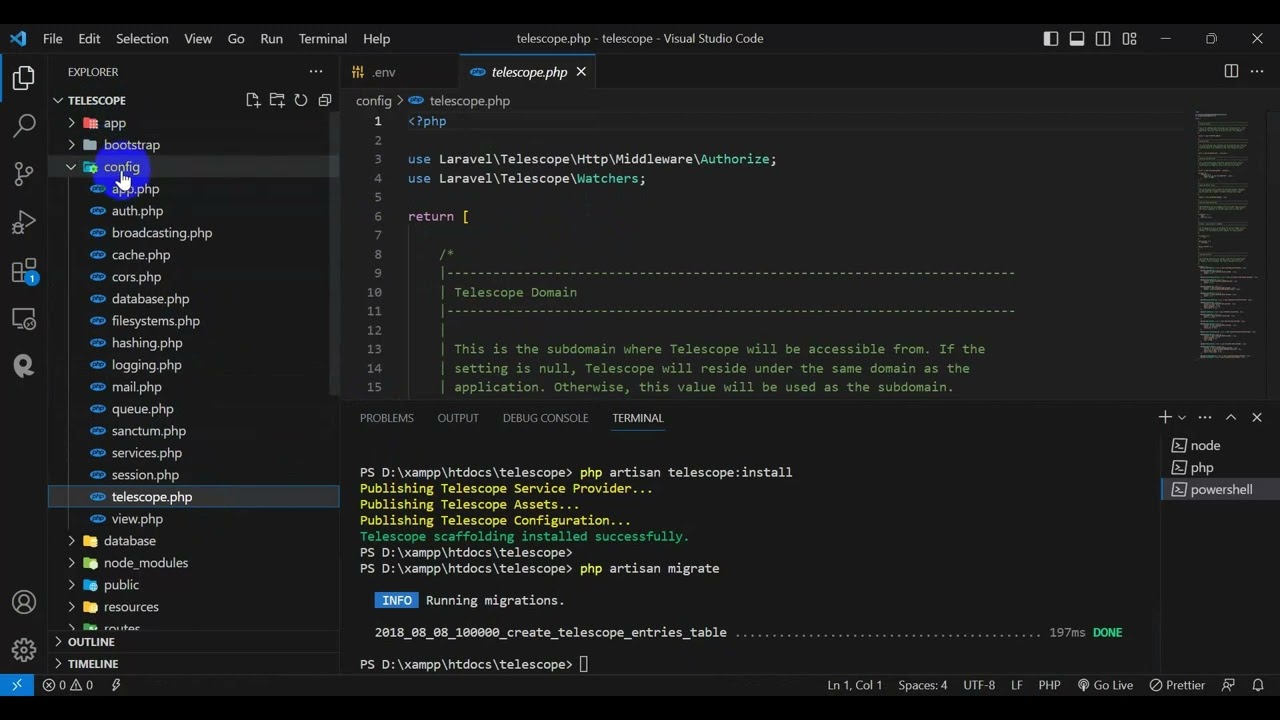تعلم Laravel Telescope من البداية وحتى الاحتراف