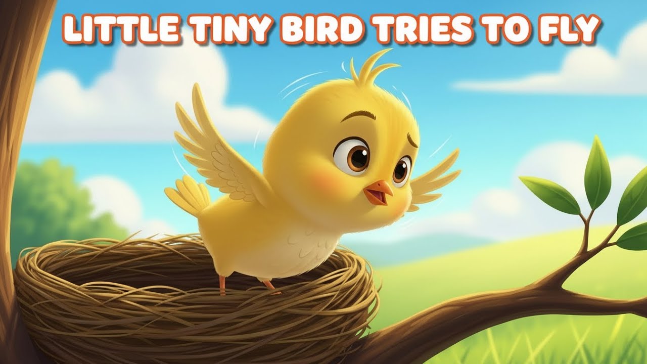 Little Tiny Bird Tries to Fly 🐥💛 | Bed time stories for kids |
