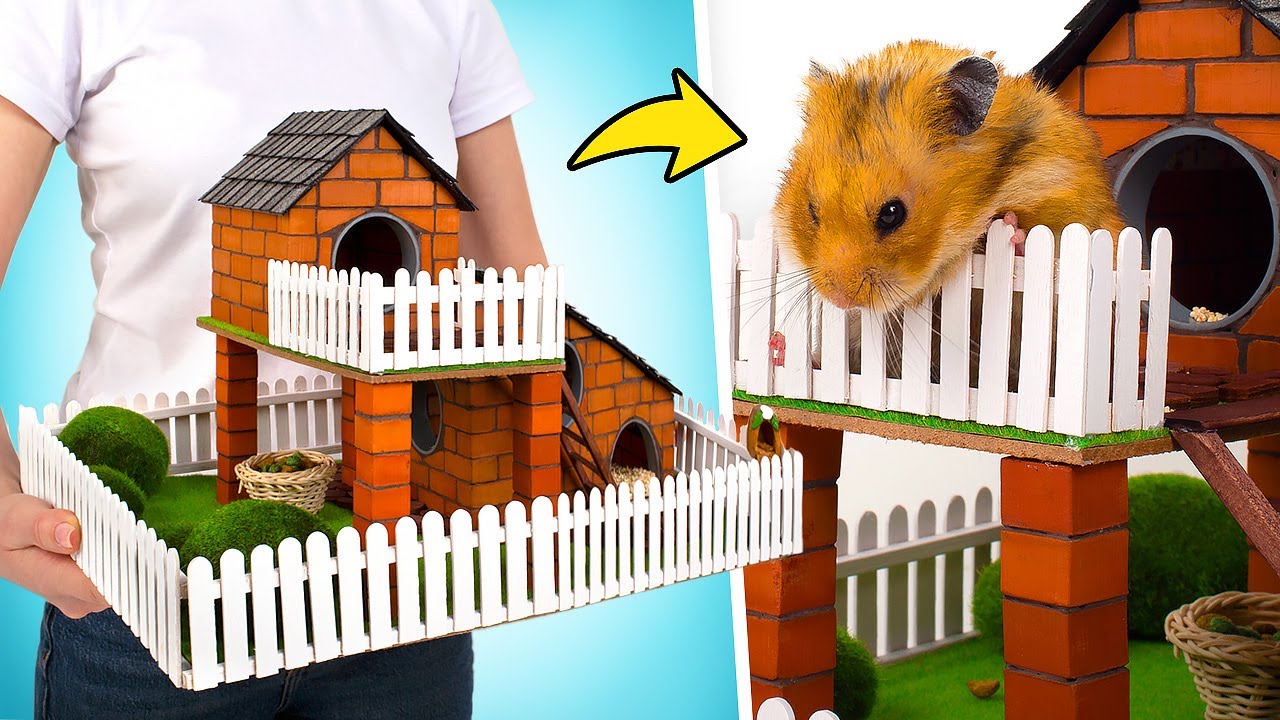 Playground de Hamster em miniatura de tijolos 🧱🐹❤️
