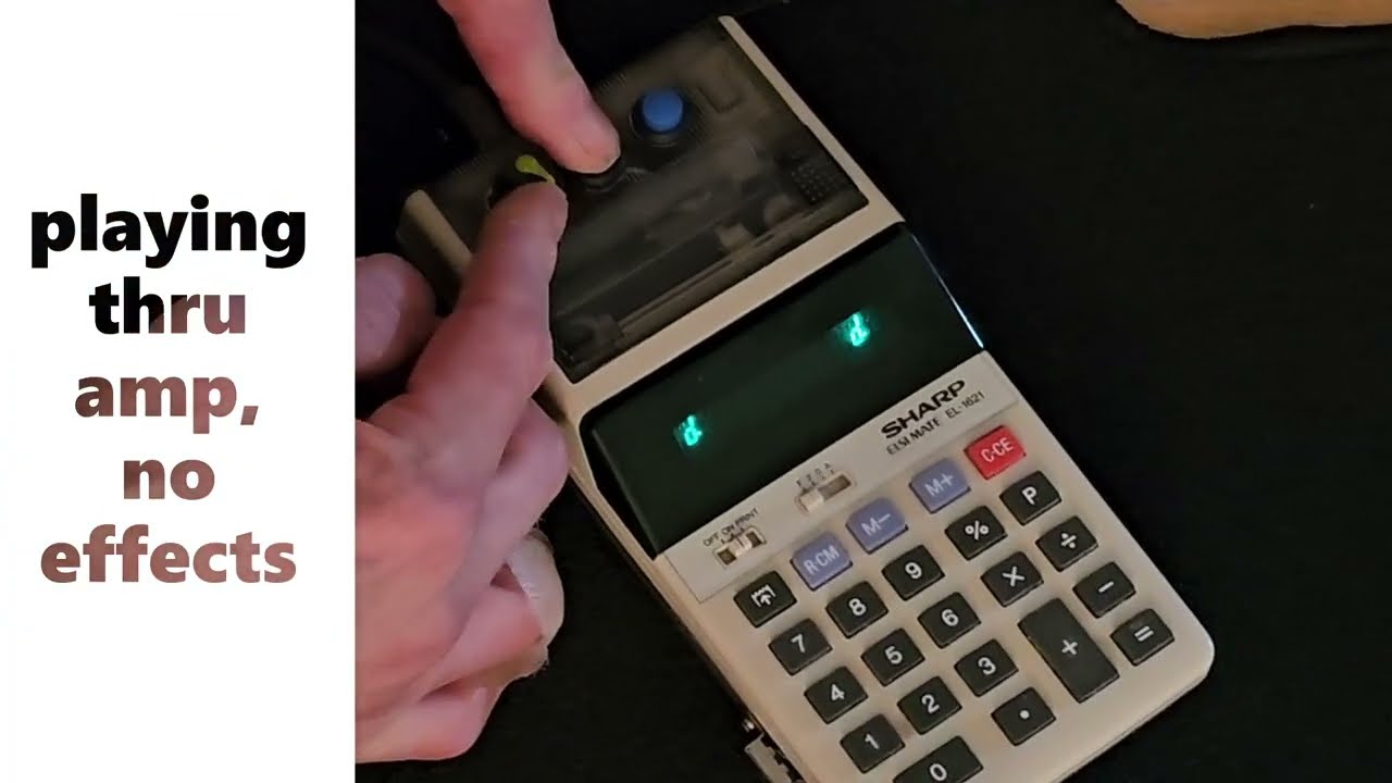 Double oscillator synth from vintage calculator