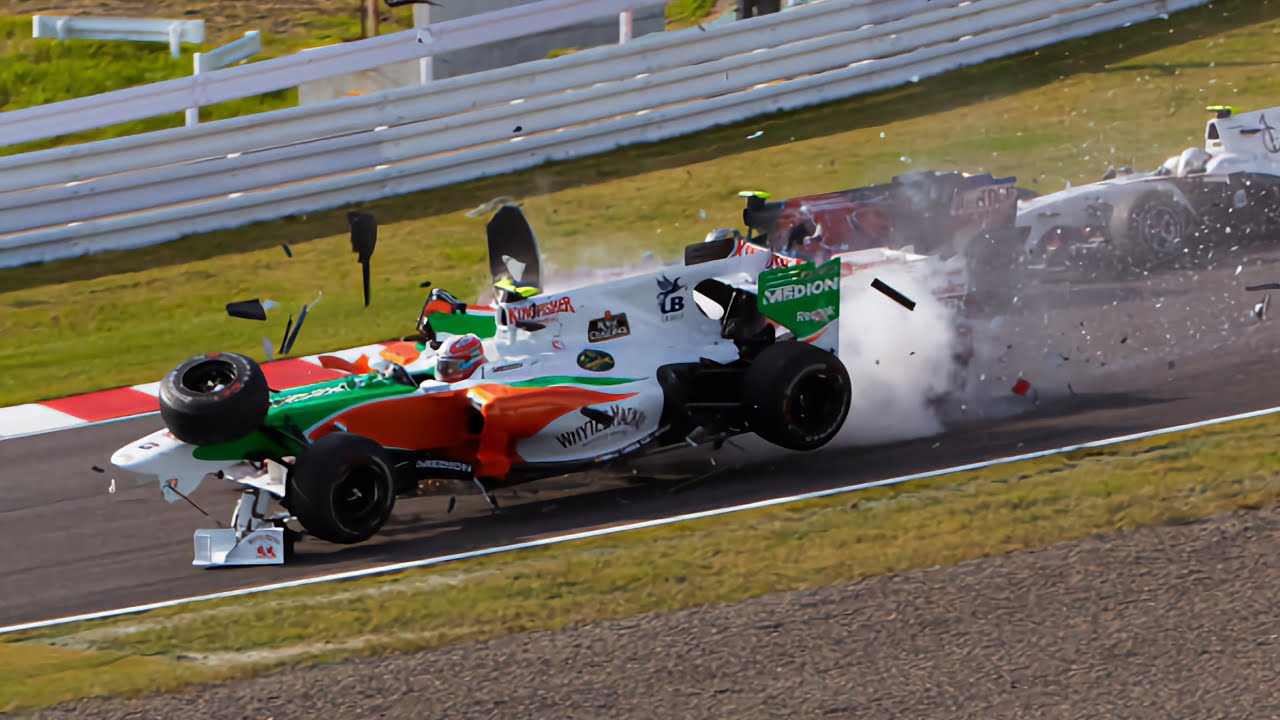 F1 Japanese Gp Crash Compilation