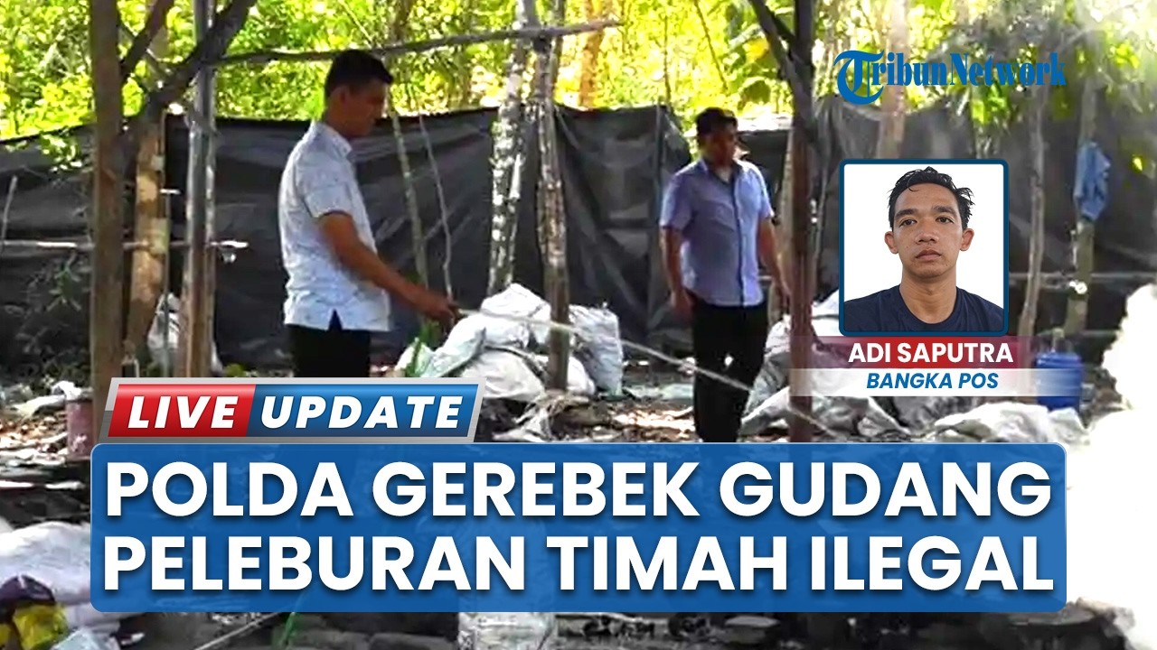 Polda Babel Gerebek Gudang Peleburan Timah Ilegal di Batu Rusa Merawang, Satu Tersangka Diamankan