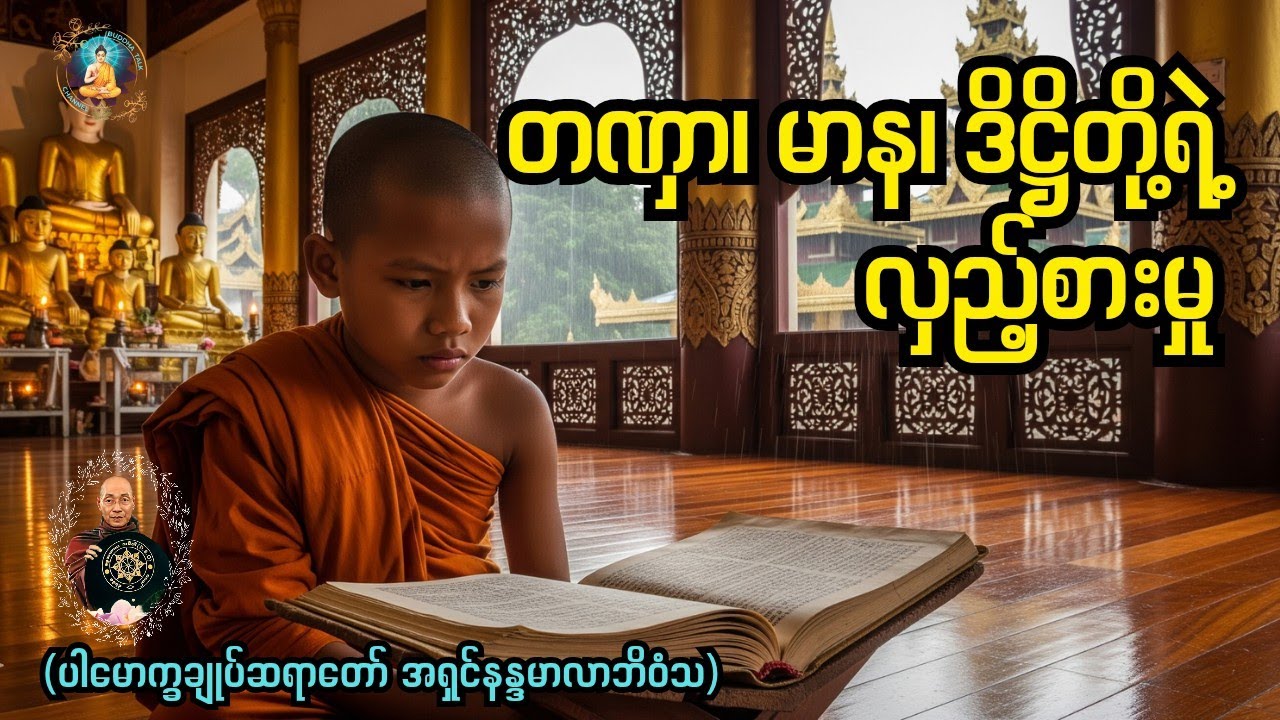 တဏှာ၊ မာန၊ ဒိဌိတို့ရဲ့လှည့်စားမှုThe deception caused by craving (taṇhā), conceit, and wrong views.