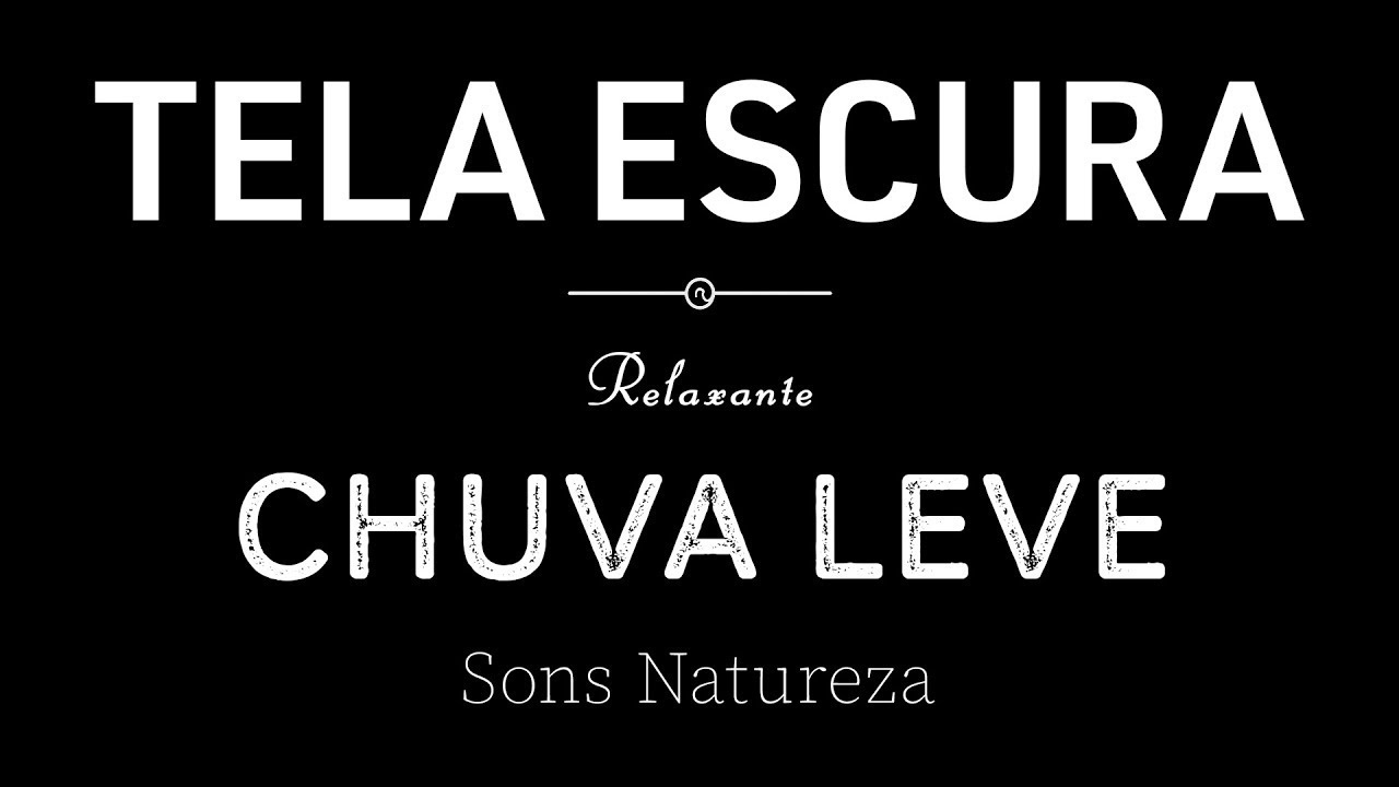 Som Natural de Chuva 🌧️ 10 Horas para Dormir com Tela Escura • Relaxante, Sem Trovões, Sem Anúncios