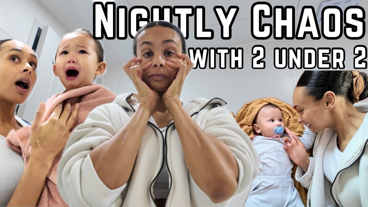 Unfiltered Nightly Chaos: Navigating Bedtime with Two Little Ones! A Realistic Evening Routine Vlog