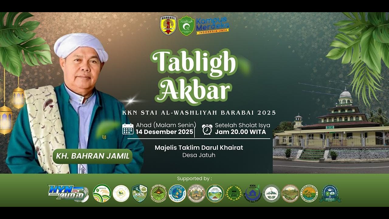 🔴LIVE TABLIGH AKBAR - GURU KH. BAHRAN JAMIL