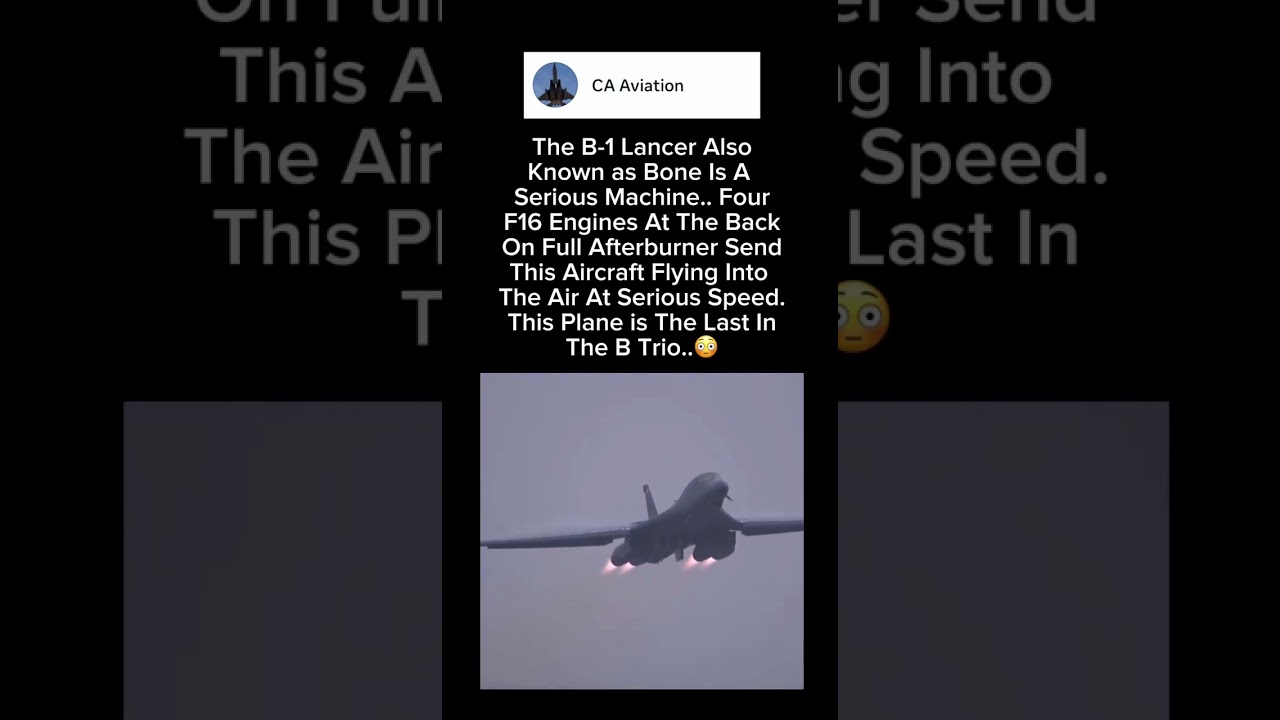 The B1 Lancer and It&rsquo;s Four F16 Engines Roar Into the Sky. #planes