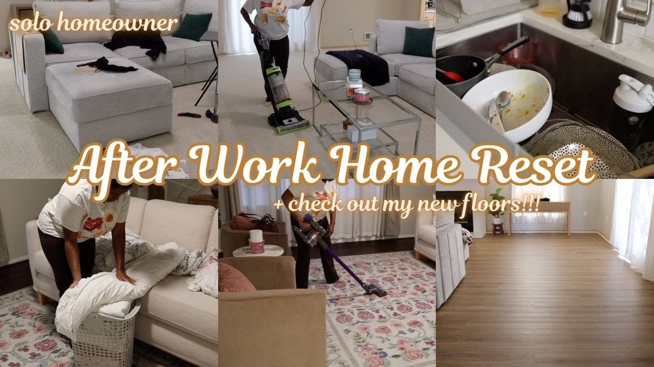 AFTER WORK CLEAN WITH ME 🧺 EVERY DAY CLEANING MOTIVATION