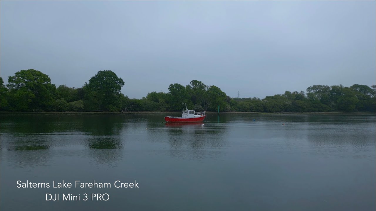 Fareham Creek - Salterns Lake - On a Murky Sunday Morning - DJI Mini 3 PRO - DM Productions LUT