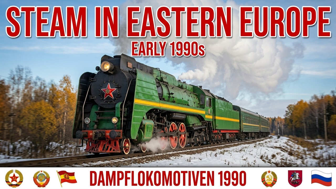Steam in Eastern Europe in the early 1990s/Dampfsonderzüge in Osteuropa Anfang der 90er Jahre