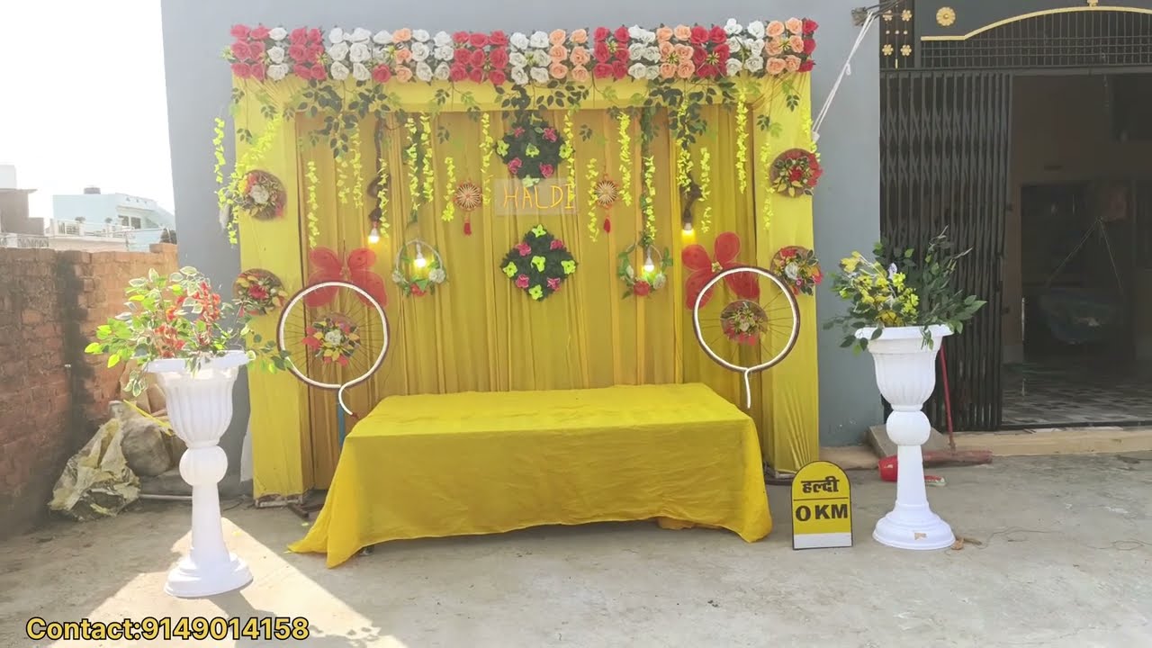 Sagrampur Haldi Stage Program/ Home decoration/ J.K Events Organizer Azeem Khan Aonla (Bareilly)