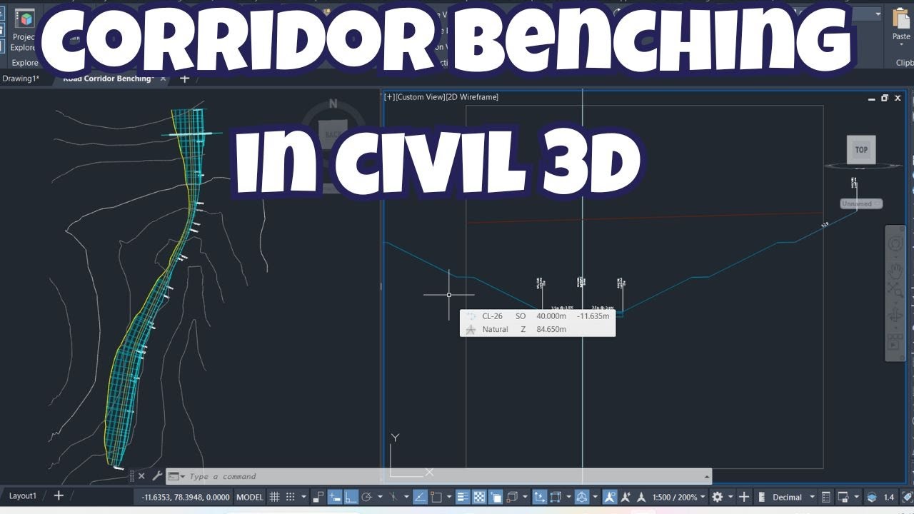 Corridor Slope Benching in Civil 3D 2025