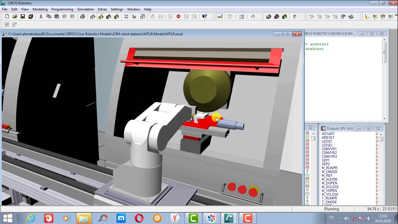 FESTO CIROS  ROBOTİCS : CNC-ROBOT HABERLEŞMESİ (EMCO MILL-TURN CNC -MİTSUBİSHİ MELFA RV2AJ)