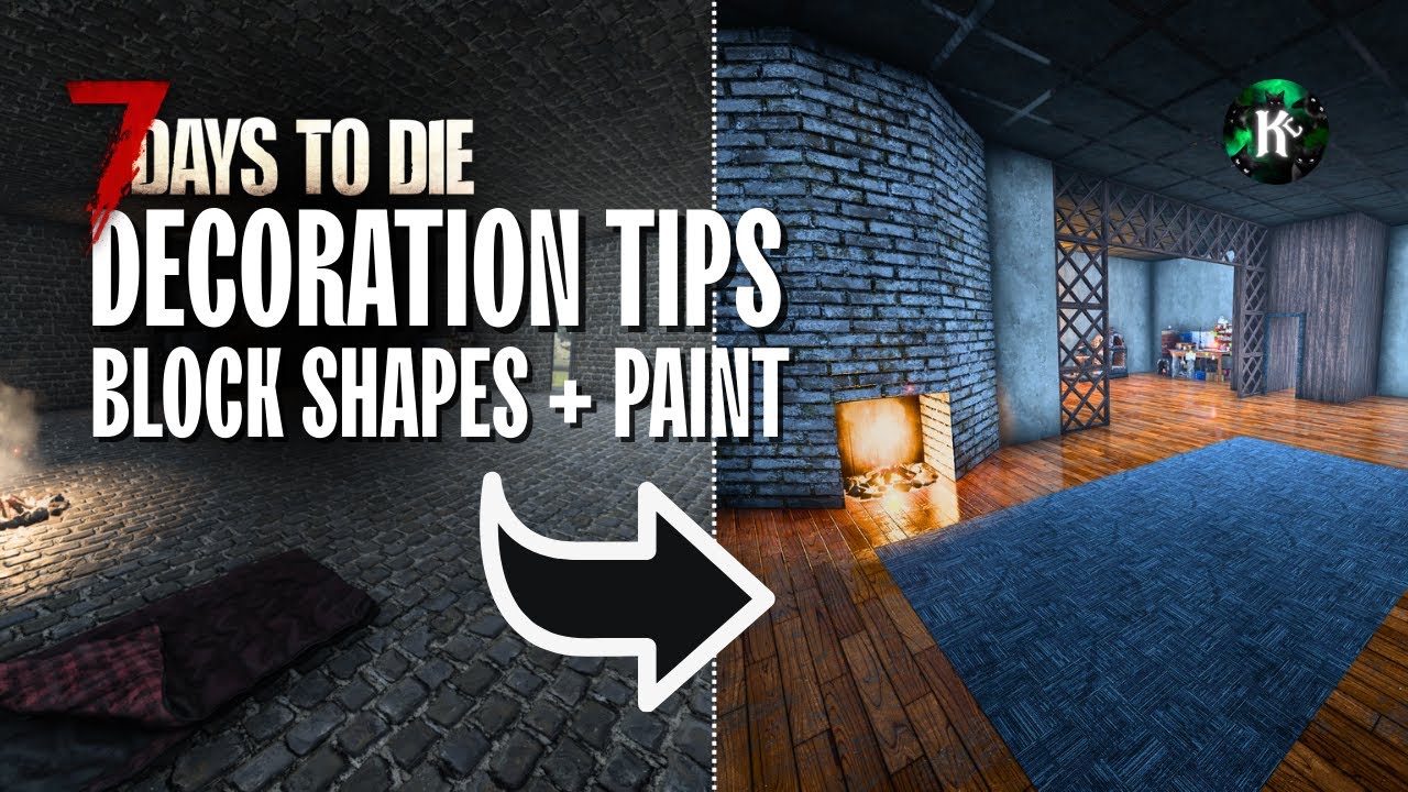 7 Days to Die: Base Decoration for Beginners | Block Shapes and Paint Tips