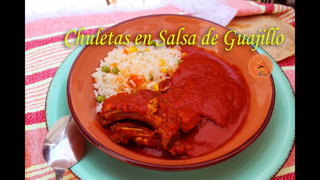 Chuletas en Salsa de Guajillo