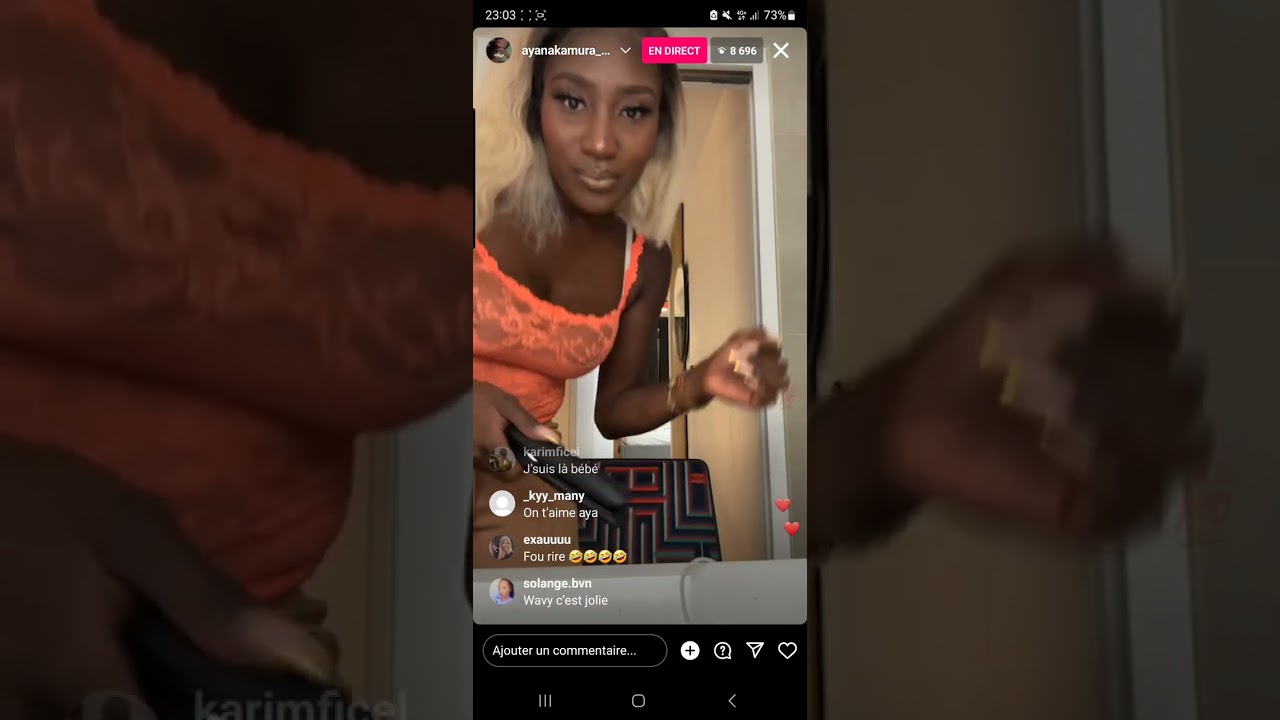 aya nakamura live instagram make up