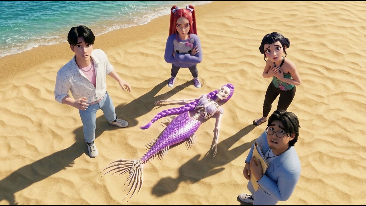 🧜‍♀️ Mermaid RUMI Was Found as a Skeleton on the Beach?! 😨💀 KPop Demon Hunter Story 🔥