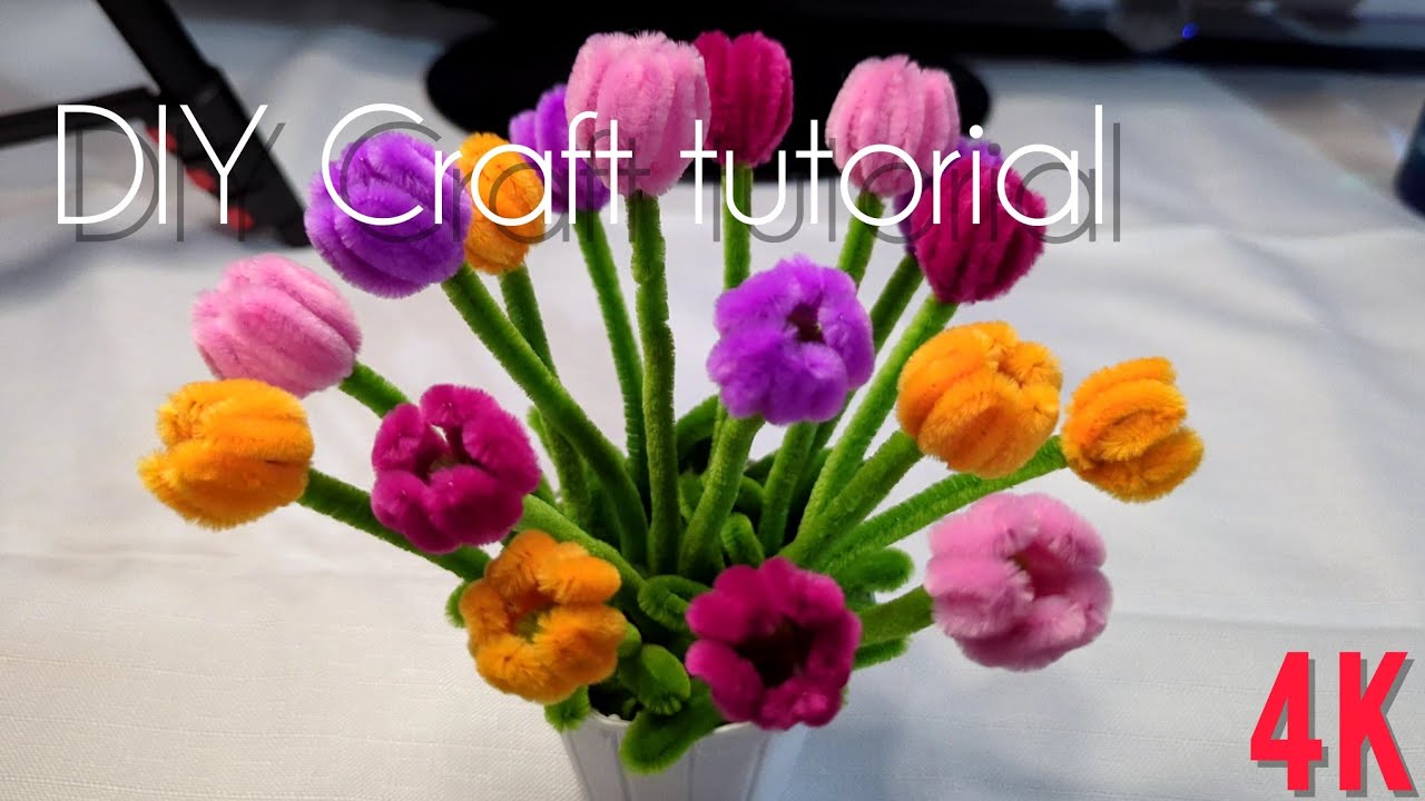 DIY Craft | Easy Pipe Cleaner Flower Making Tutorial | Hand made Flowers#beautiful#diy#flowers#trend