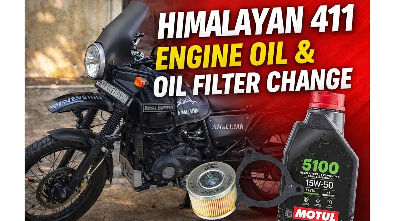 Himalayan 411 Oil Change at Home 🏍️ Save Money | Step by Step Guide