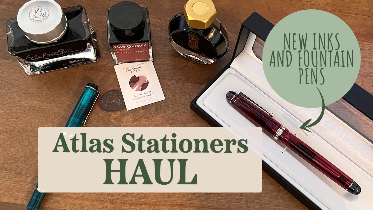 ATLAS STATIONERS HAUL | Inks and Fountain Pens | INK SWATCHES