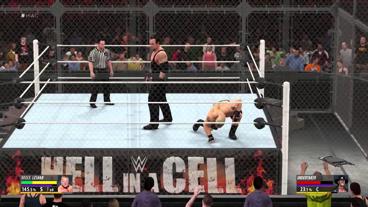 WWE 2K16 (PS4) - Brock Lesnar vs The Undertaker Hell In A Cell Match Gameplay