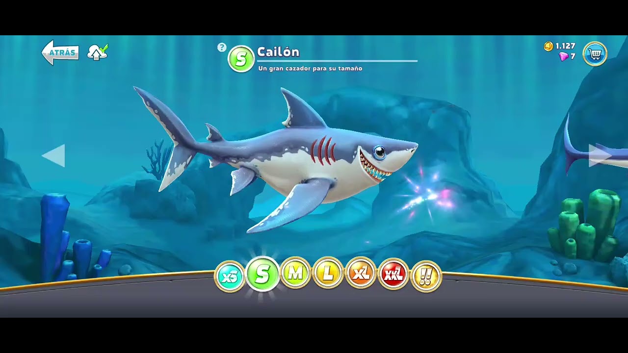 Consiguiendo tiburones de angry shark world