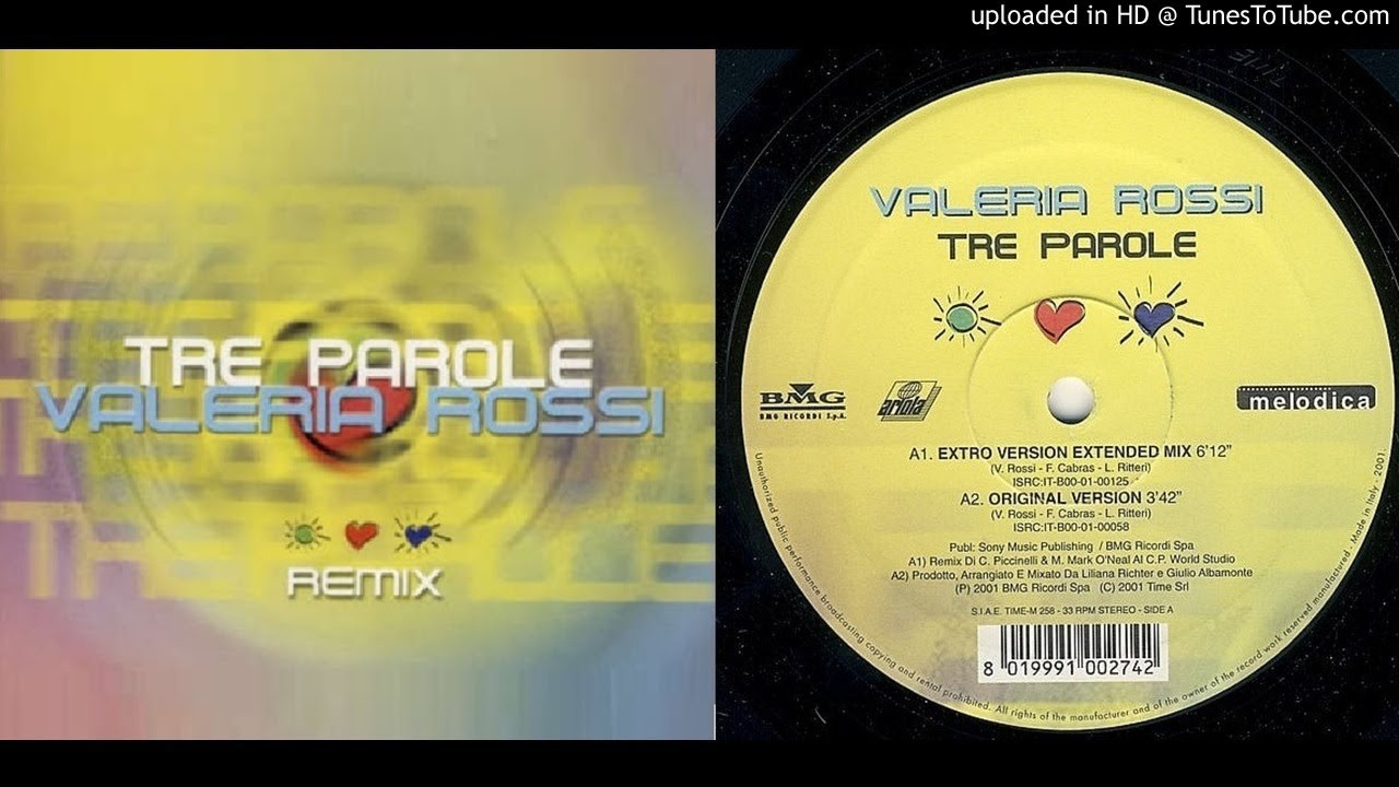 Valeria Rossi – Tre Parole (Extro Version extended mix)