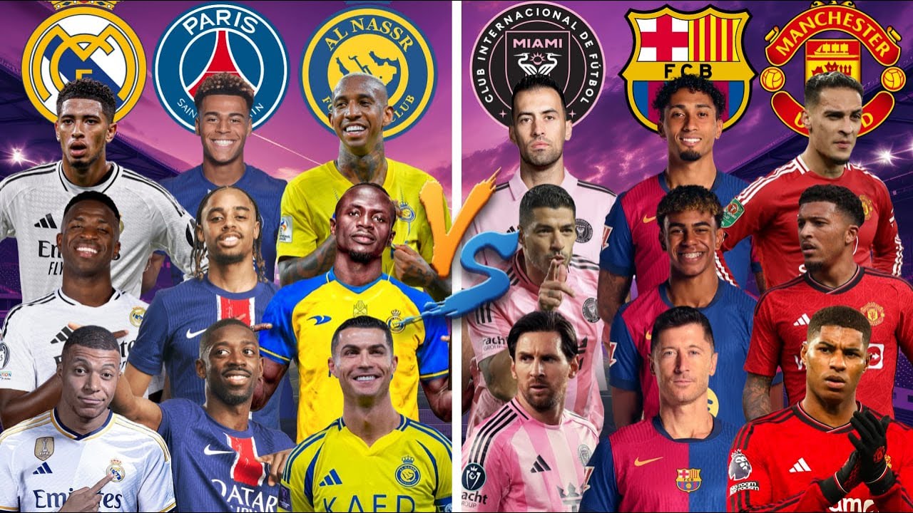 Real Madrid PSG Al Nassr🆚Inter Miami Barcelona Manchester United - NEW 2025⚽💪