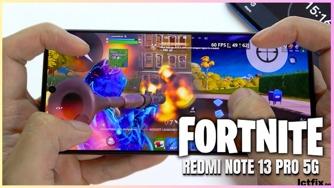 Redmi Note 13 Pro 5G Fortnite Mobile Gaming test Update | Snapdragon 7s Gen 2 , 120Hz Display