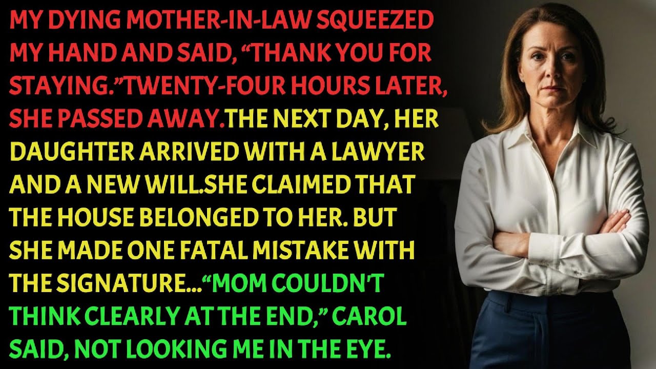 My dying mother-in-law squeezed my hand and said, “Thank you for staying.”Twenty-four hours later