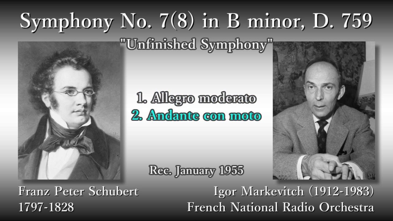 Schubert: Symphony No. 7(8) `Unfinished`, Markevitch & ONRTF (1955) シューベルト 交響曲第7(8)番 マルケヴィチ