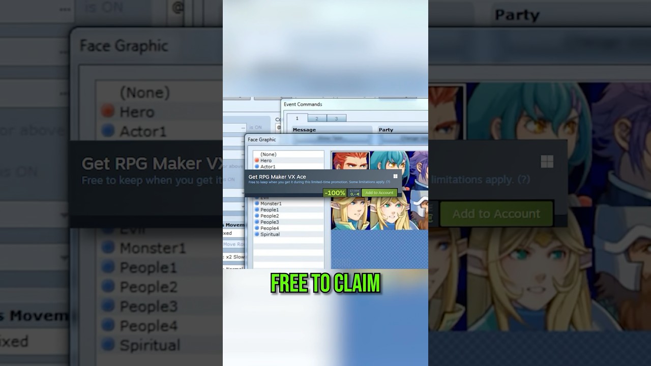 RPG Maker VX Ace is FREE on STEAM!