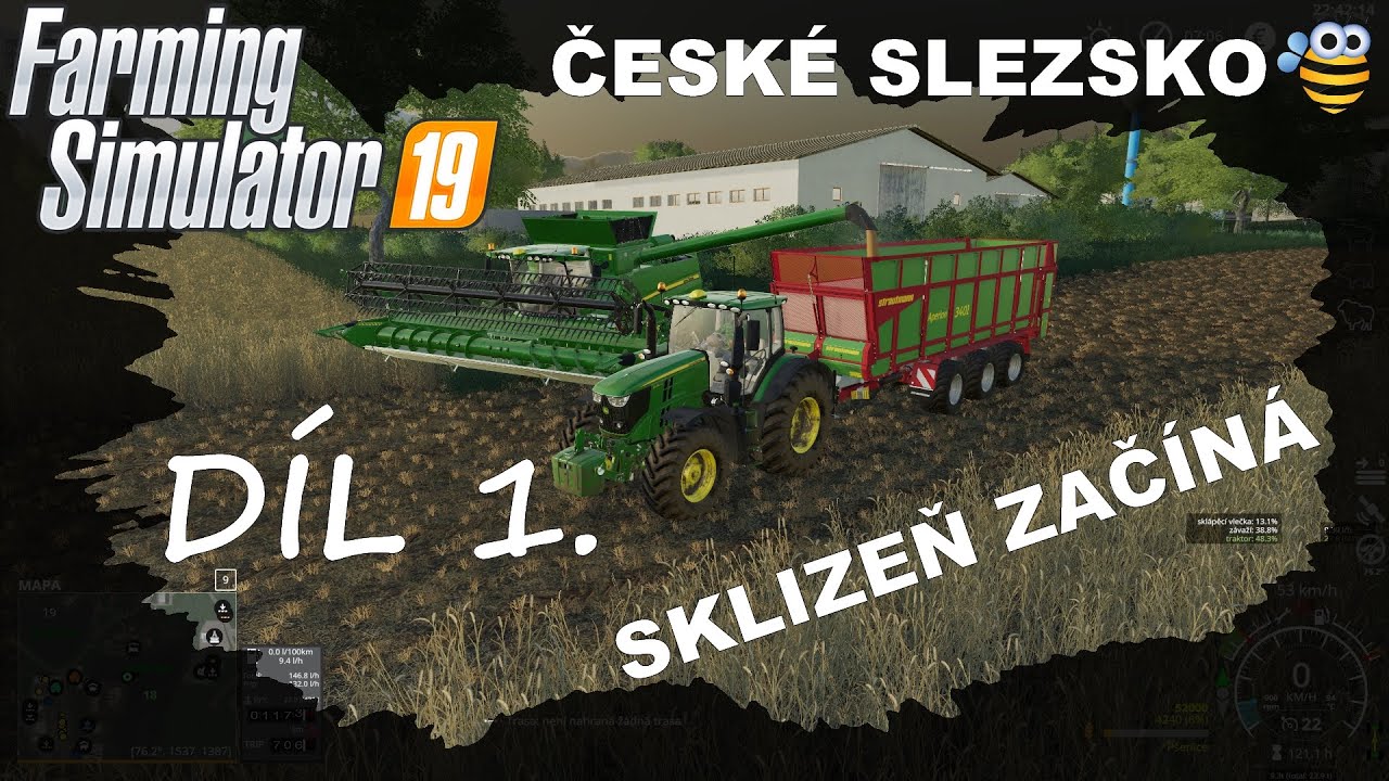 [FS19 Timelapse České slezsko] - #1 - Začátek sklizní! [CZ/SK] [4K/60fps]