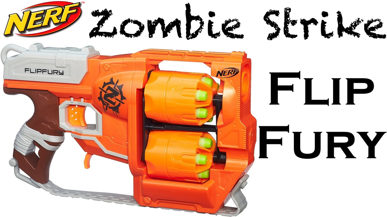 NERF Zombie Strike FlipFury Unboxing and Review!