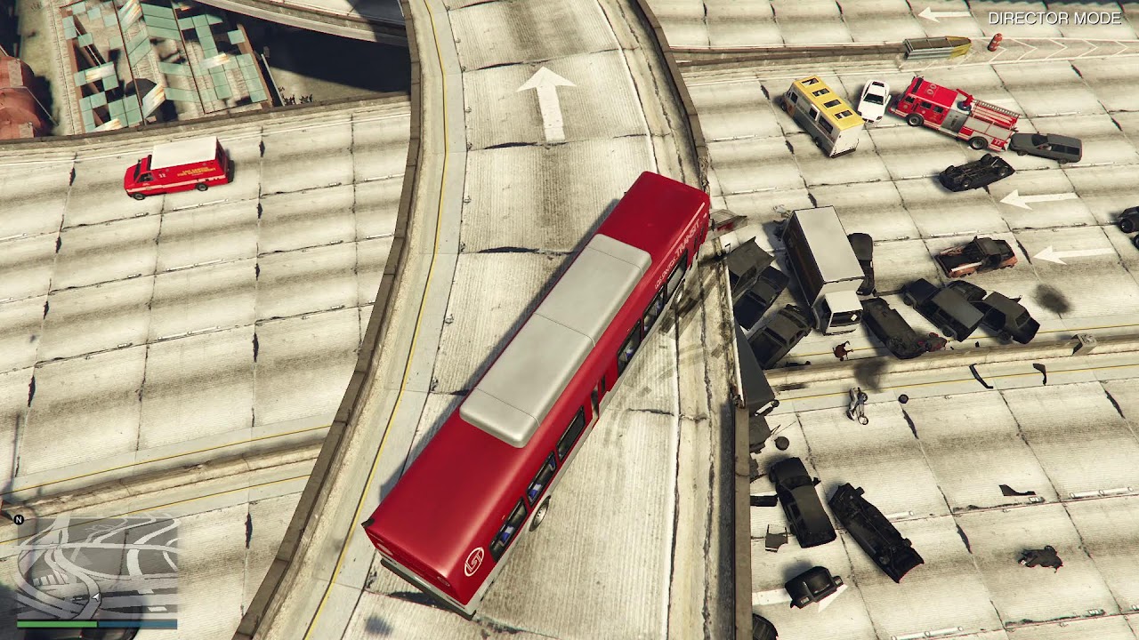 INSANE GTA 5 GLITCH – NPCS DRIVE OFF OVERPASS & EXPLODE! 🤯CAR GO BOOM CRASH TEST CAR GUN MODE